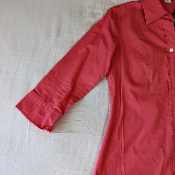 J. Crew Coral fitted Button Down Shirt Women's Size XS - Picture 3 of 6